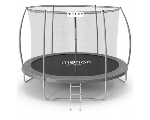 Батут Jumi Motion Sport Line Premium 10ft (305см) з внутрішньою сіткою сірий