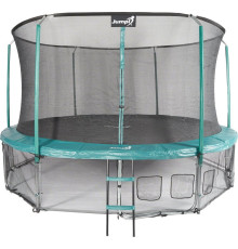 Батут Jumpi Maxy Comfort з внутрішньою сіткою 435 см зелений