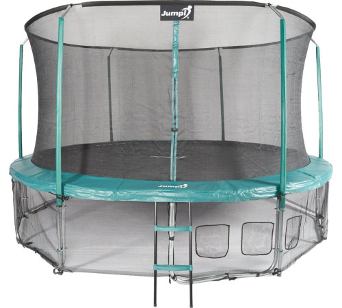 Батут Jumpi Maxy Comfort з внутрішньою сіткою 435 см зелений