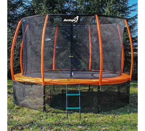 Батут Jumpi Maxy Comfort Plus з внутрішньою сіткою 12,5 футів 374 см помаранчевий Батут Jumpi Maxy Comfort Plus з внутрішньою сіткою 12,5 футів 374 см помаранчевий