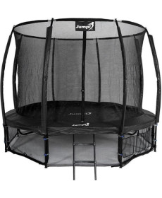 Батут Jumpi Maxy Comfort Plus з внутрішньою сіткою 12,5 футів 374 см чорний