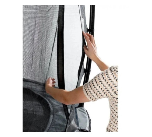 Батут EXIT Elegant Premium з зовнішньою сіткою 244 х 427 см чорний