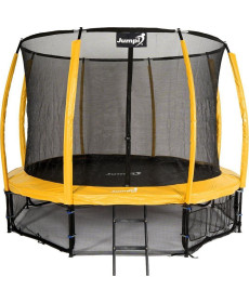 Батут Jumpi Maxy Comfort Plus з внутрішньою сіткою 12,5 футів 374 см жовтий