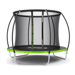 Батут Zipro Jump Pro Premium з внутрішньою сіткою 8 футів 252 см чорно-зелений