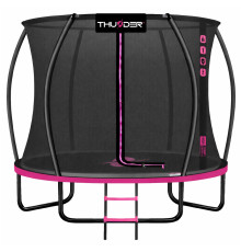 Батут THUNDER INSIDE ULTRA з внутрішньою сіткою 8 футів 244 см чорно-рожевий