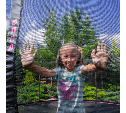 Батут THUNDER INSIDE ULTRA з внутрішньою сіткою 8 футів 244 см чорно-рожевий