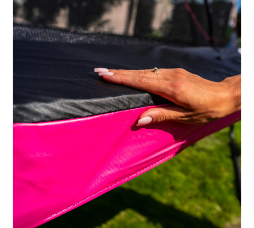 Батут THUNDER INSIDE ULTRA з внутрішньою сіткою 8 футів 244 см чорно-рожевий