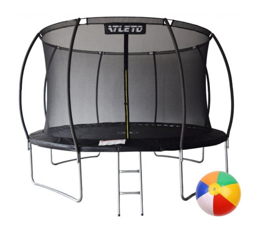 Батут Atleto 42400494 з внутрішньою сіткою 374 см чорний Батут Atleto 42400494 з внутрішньою сіткою 374 см чорний