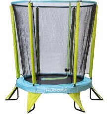 Батут Hudora Safety з внутрішньою сіткою 4.5 футів 140 см блакитно-зелений