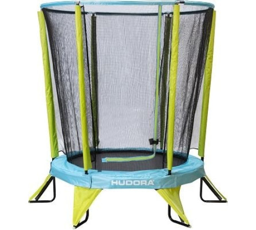 Батут Hudora Safety з внутрішньою сіткою 4.5 футів 140 см блакитно-зелений Батут Hudora Safety з внутрішньою сіткою 4.5 футів 140 см блакитно-зелений