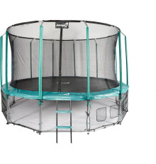 Батут Jumpi Maxy Comfort з внутрішньою сіткою 487 см зелений