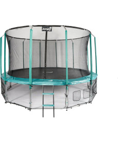 Батут Jumpi Maxy Comfort з внутрішньою сіткою 487 см зелений
