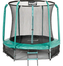 Батут Jumpi Maxy Comfort з внутрішньою сіткою 244 см  зелений