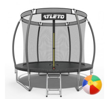 Батут Atleto 42400468 з внутрішньою сіткою 252 см чорний