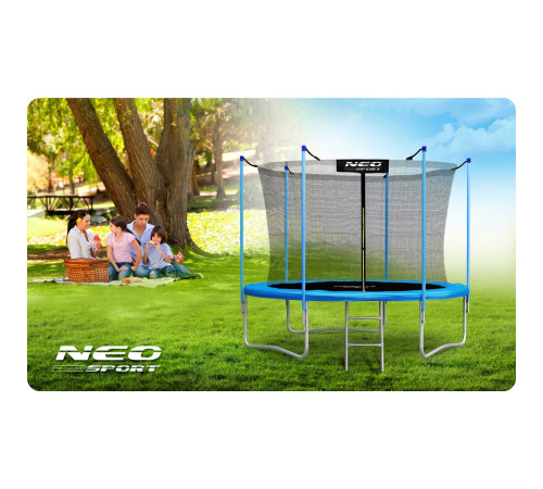 Батут Neo-Sport NS-08W181 з внутрішньою сіткою 8 футів 252 см бакитний Батут Neo-Sport NS-08W181 з внутрішньою сіткою 8 футів 252 см бакитний