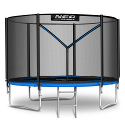 Батут Neo-Sport NS-08Z221 з зовнішньою сіткою 8 футів 252 см чорно-синій