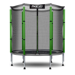 Батут Neo-Sport NS-04Z240F з зовнішньою сіткою 4,5 фути 140 см зелений
