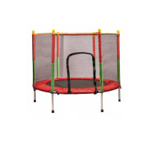 Батут Atleto KRB01 з зовнішньою сіткою 140 см червоний