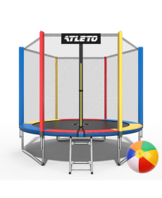 Батут Atleto 21000135 з зовнішньою сіткою 183 см 