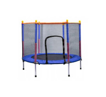 Батут Atleto KRB01 з зовнішньою сіткою 140 см синій