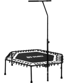 Батут для фітнесу Gymrex fitness GR-HT110B з поручнем 4 фути 124 см чорний