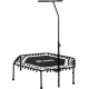 Батут для фітнесу Gymrex fitness GR-HT110B з поручнем 4 фути 124 см чорний