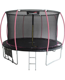 Батут Lean Sport MAX 8340 з внутрішньою сіткою 10 футів 305 см чорно-рожевий