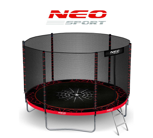 Батут Neo-Sport з зовнішньо сіткою 10 футів 312 см чорно-червоний Батут Neo-Sport з зовнішньо сіткою 10 футів 312 см чорно-червоний