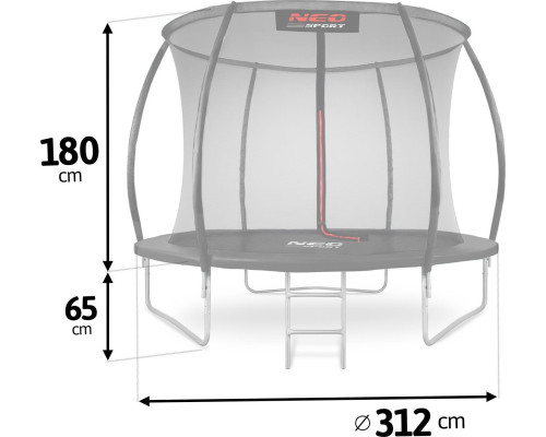 Садовий батут Neo-Sport NS-10C231 з внутрішньою сіткою 10 FT 312 см