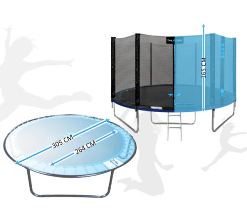 Батут THUNDER OUTSIDE PRO 10FT блакитний Батут THUNDER OUTSIDE PRO 10FT блакитний