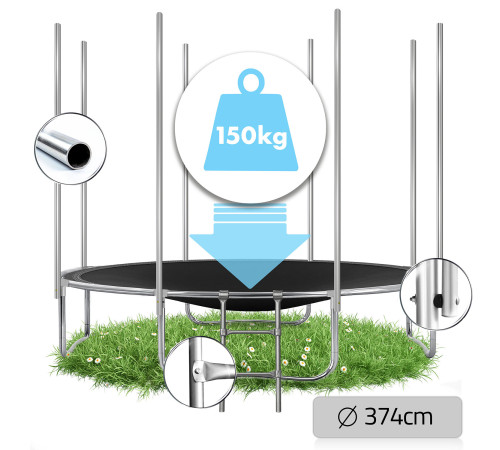Trampolina ogrodowa 12ft/374cm z siatką zewnętrzną i drabinką Neo-Sport Trampolina ogrodowa 12ft/374cm z siatką zewnętrzną i drabinką Neo-Sport