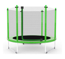 Батут Atleto KRB10 з зовнішньою сіткою 140 см зелений