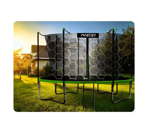 Trampolina ogrodowa 13ft/404cm z siatką wewnętrzną i drabinką Neo-Sport Trampolina ogrodowa 13ft/404cm z siatką wewnętrzną i drabinką Neo-Sport