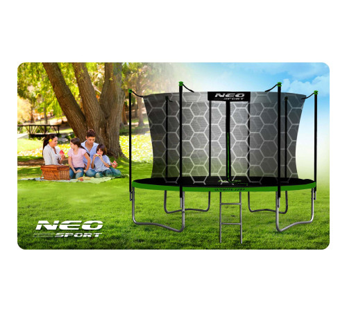 Trampolina ogrodowa 13ft/404cm z siatką wewnętrzną i drabinką Neo-Sport Trampolina ogrodowa 13ft/404cm z siatką wewnętrzną i drabinką Neo-Sport
