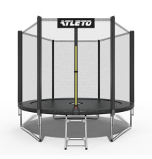 Батут Atleto 42400472 з зовнішньою сіткою 312 см чорний