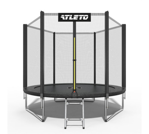Батут Atleto 42400472 з зовнішньою сіткою 312 см чорний Батут Atleto 42400472 з зовнішньою сіткою 312 см чорний
