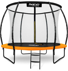 Батут Neo-Sport з внутрішньою сіткою 10 футів 312 см чорно-помаранчевий