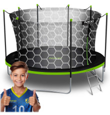 Trampolina ogrodowa 14ft/435cm z siatką wewnętrzną i drabinką Neo-Sport