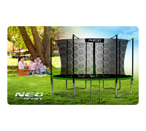 Trampolina ogrodowa 14ft/435cm z siatką wewnętrzną i drabinką Neo-Sport Trampolina ogrodowa 14ft/435cm z siatką wewnętrzną i drabinką Neo-Sport