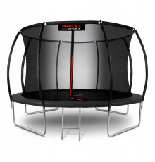 Батут Neo-Sport NS-14C231 із внутрішньою сіткою 14 футів 435 см, чорний