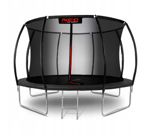 Батут Neo-Sport NS-14C231 із внутрішньою сіткою 14 футів 435 см, чорний