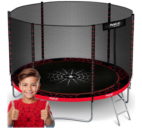 Trampolina ogrodowa 6ft/183cm z siatką zewnętrzną i drabinką Neo-Sport Trampolina ogrodowa 6ft/183cm z siatką zewnętrzną i drabinką Neo-Sport