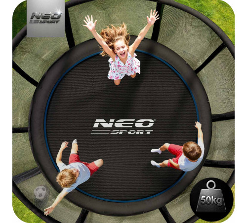 Trampolina ogrodowa 6ft/183cm z siatką zewnętrzną i drabinką Neo-Sport Trampolina ogrodowa 6ft/183cm z siatką zewnętrzną i drabinką Neo-Sport