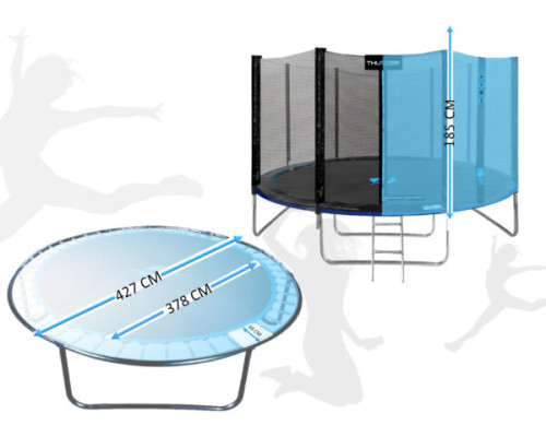 Батут THUNDER OUTSIDE PRO 14FT блакитний