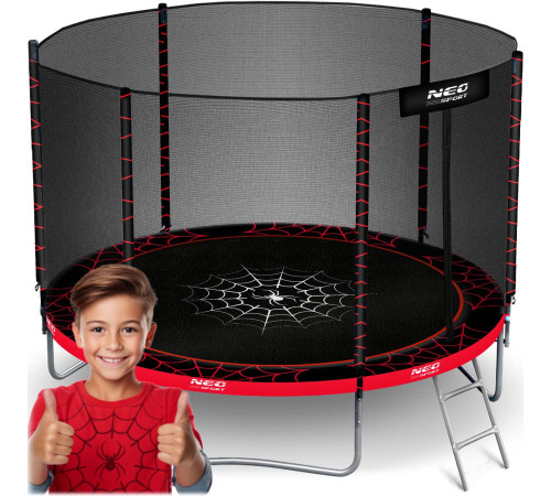 Trampolina ogrodowa 8ft/252cm z siatką zewnętrzną i drabinką Neo-Sport Trampolina ogrodowa 8ft/252cm z siatką zewnętrzną i drabinką Neo-Sport