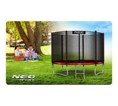 Trampolina ogrodowa 8ft/252cm z siatką zewnętrzną i drabinką Neo-Sport Trampolina ogrodowa 8ft/252cm z siatką zewnętrzną i drabinką Neo-Sport