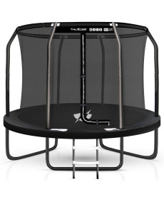 Батут THUNDER INSIDE ELITE з внутрішньою сіткою 6 футів 183 см чорний