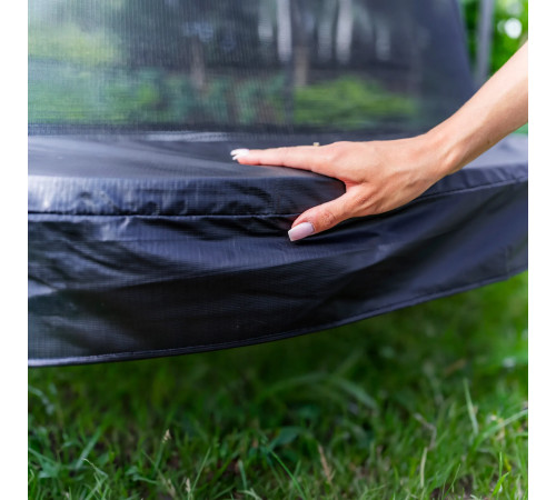 Батут THUNDER INSIDE ELITE з внутрішньою сіткою 6 футів 183 см чорний