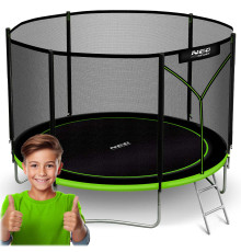 Trampolina ogrodowa 8ft/252cm z siatką zewnętrzną i drabinką Neo-Sport