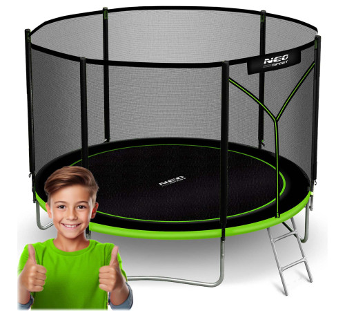 Trampolina ogrodowa 8ft/252cm z siatką zewnętrzną i drabinką Neo-Sport Trampolina ogrodowa 8ft/252cm z siatką zewnętrzną i drabinką Neo-Sport